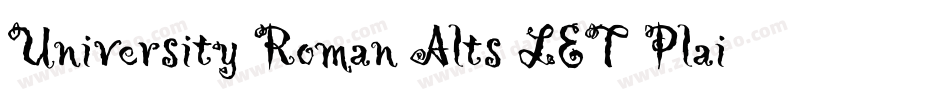 University Roman Alts LET Plain1.0字体转换